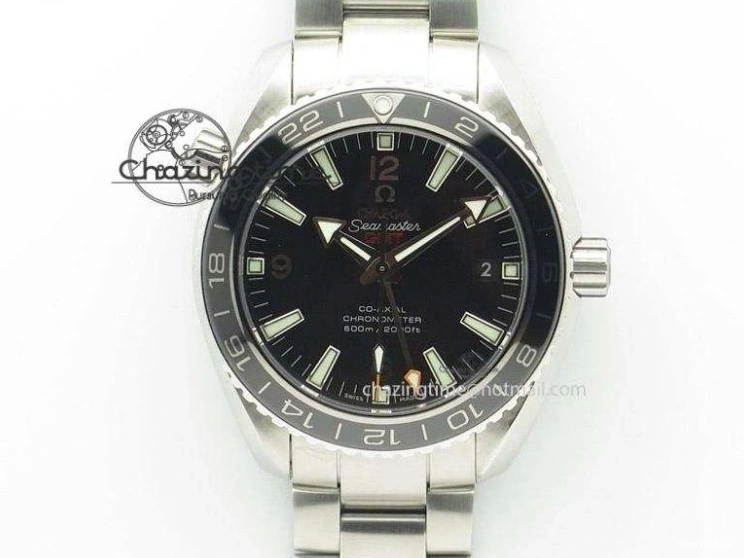 0424 FastDry Planet Ocean Master Chrono SS OM 1:1 Best Edition Black Dial On SS Bracelet A9900 V 8112